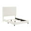 Grand lit plateforme tapissier blanc Boucle