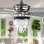 Ventilateur de plafond à 5 pales en cristal 52 "avec télécommande et ensemble d’éclairage inclus-527895559