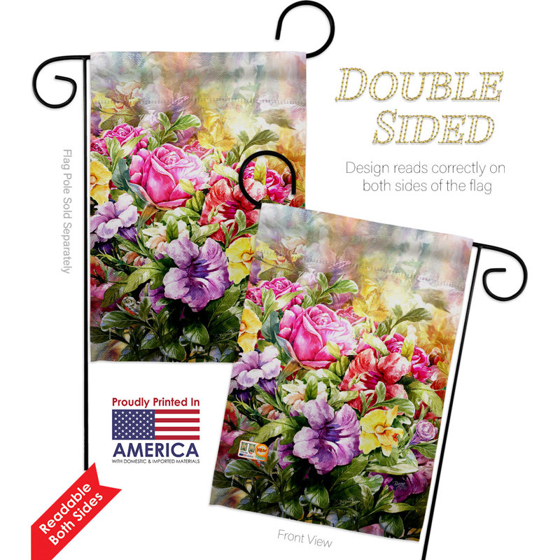 Double Sided 18.5'' H x 13'' W Polyester Flag Set