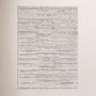 Timi Light Beige Gray Hand-Knotted Wool Rug