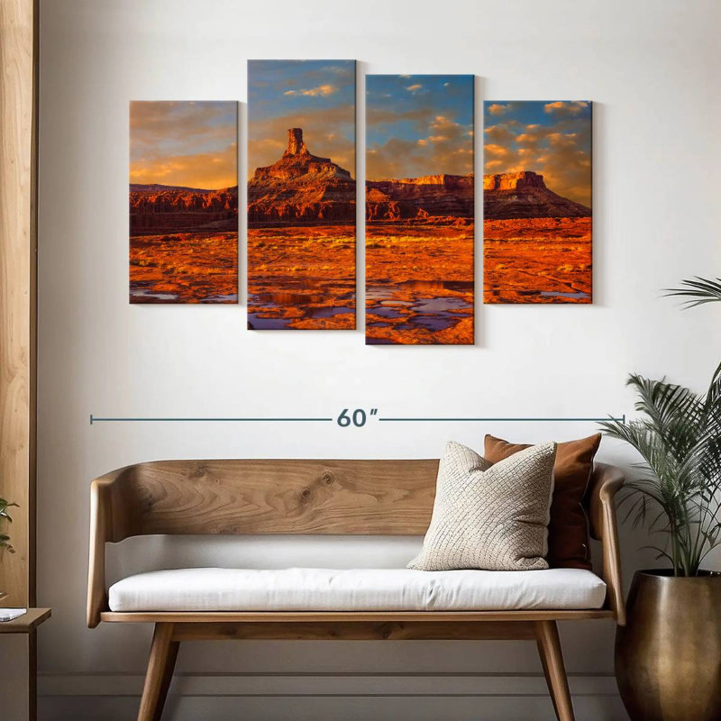 Red Rock Butte Sunset, 32" H x 52" W
