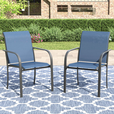 Chaises de salle à manger d'extérieur empilables