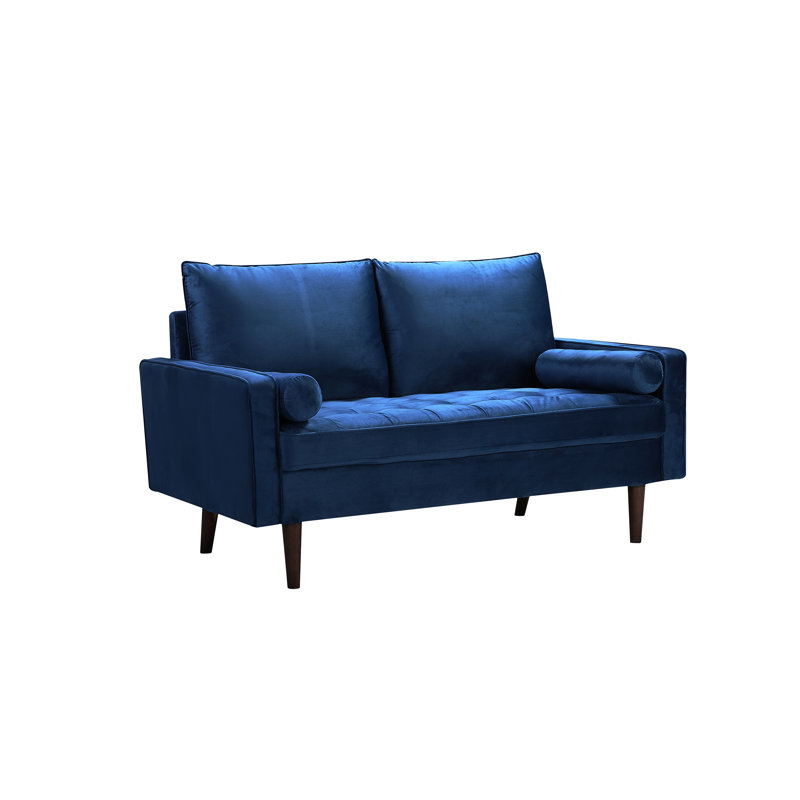 Christner 58'' Velvet Loveseat, Blue