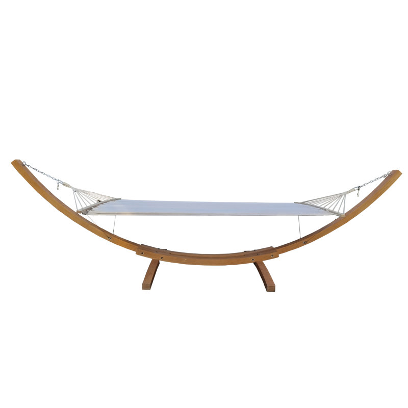 Hamac 1 personne avec support pour l'extérieur et l'intérieur, intérieur extérieur autonome, contreplaqué et toile