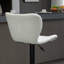 Ensemble de 2 tabourets de bar pivotants à hauteur réglable en cuir polyuréthane avec dossier et repose-pieds Latitude Run®-538647839