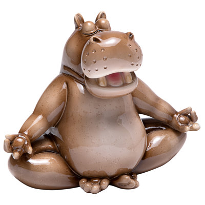 Zen Yoga Hippo Figurine