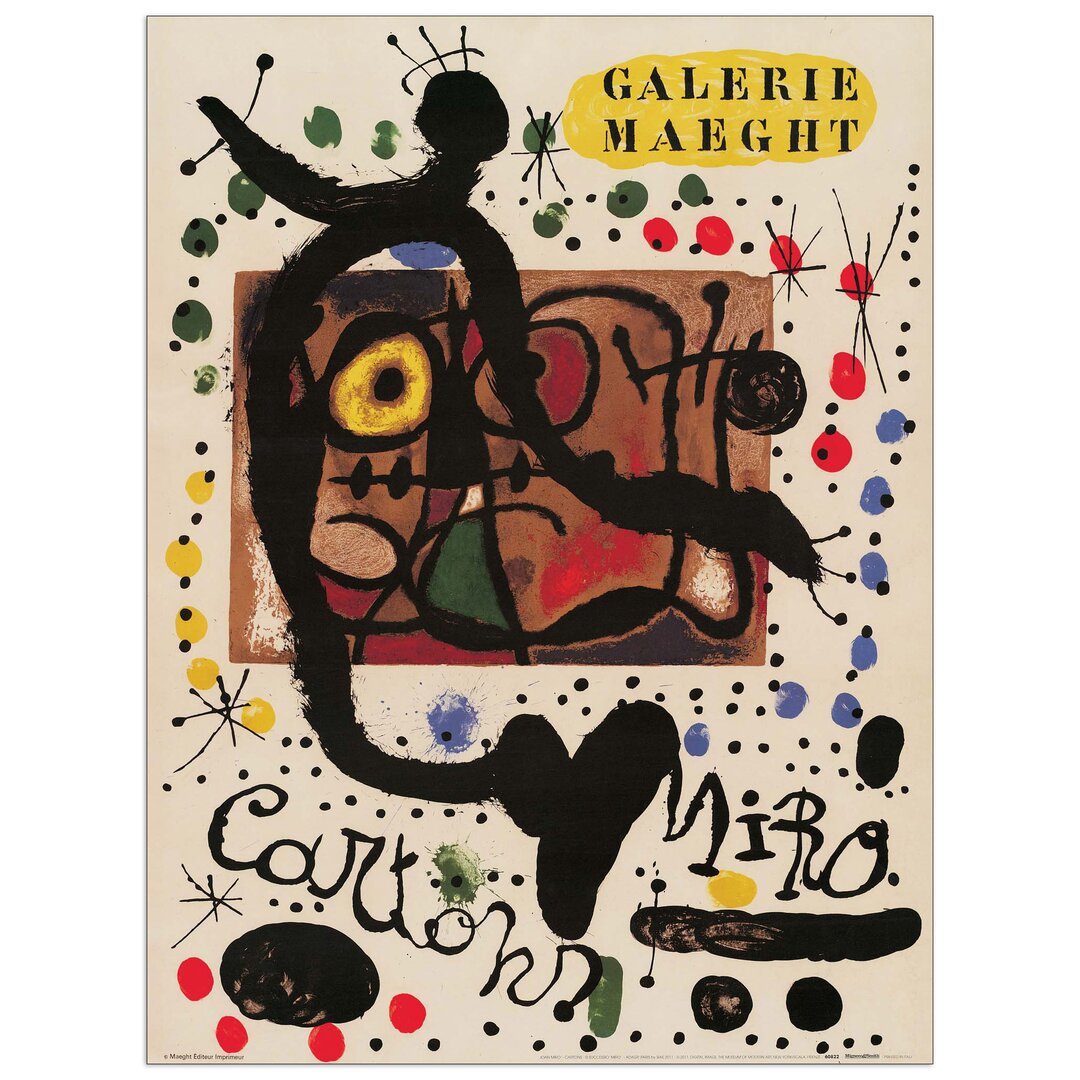 Wandbild „Cartoon" von Joan Miro, Kunstdruck