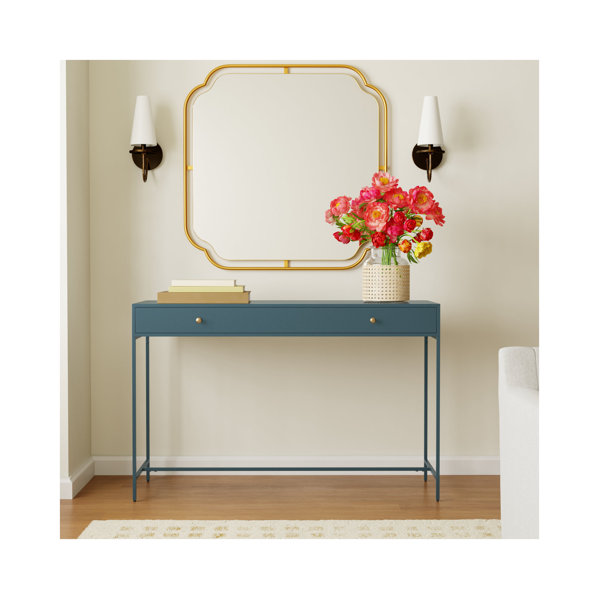 Springer 48'' Console Table, Blue
