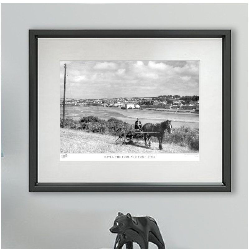 Hayle, The Pool And Town C1950 - Single Picture Frame Print, 45cm H x 60cm W x 2.3cm D