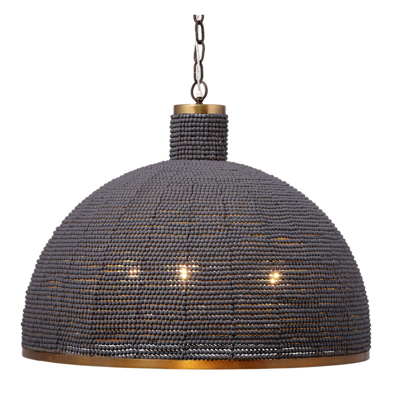 Big Sur 1-Light Beaded Chandelier, Slate Blue