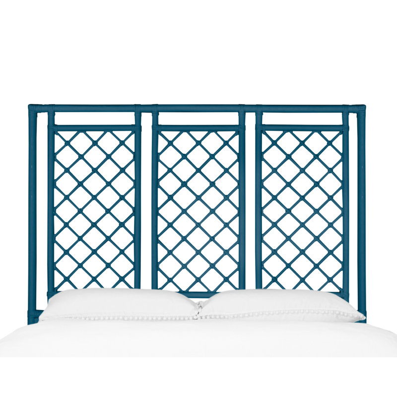 X And Diamond Headboard, Pacific Blue, Queen