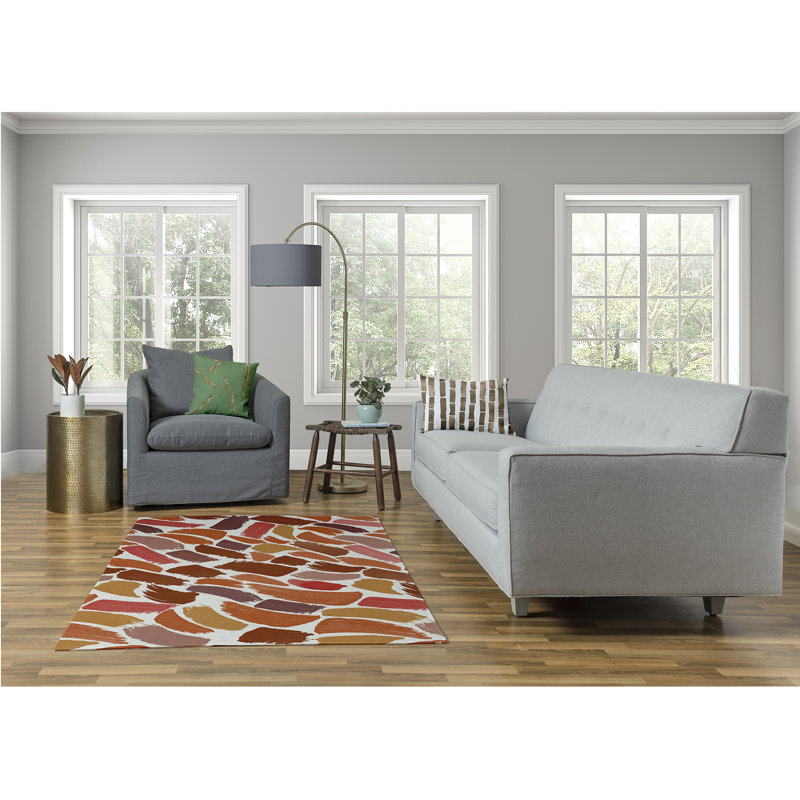 Chenille Abstract Indoor Rug, Rectangle 4' x 6'