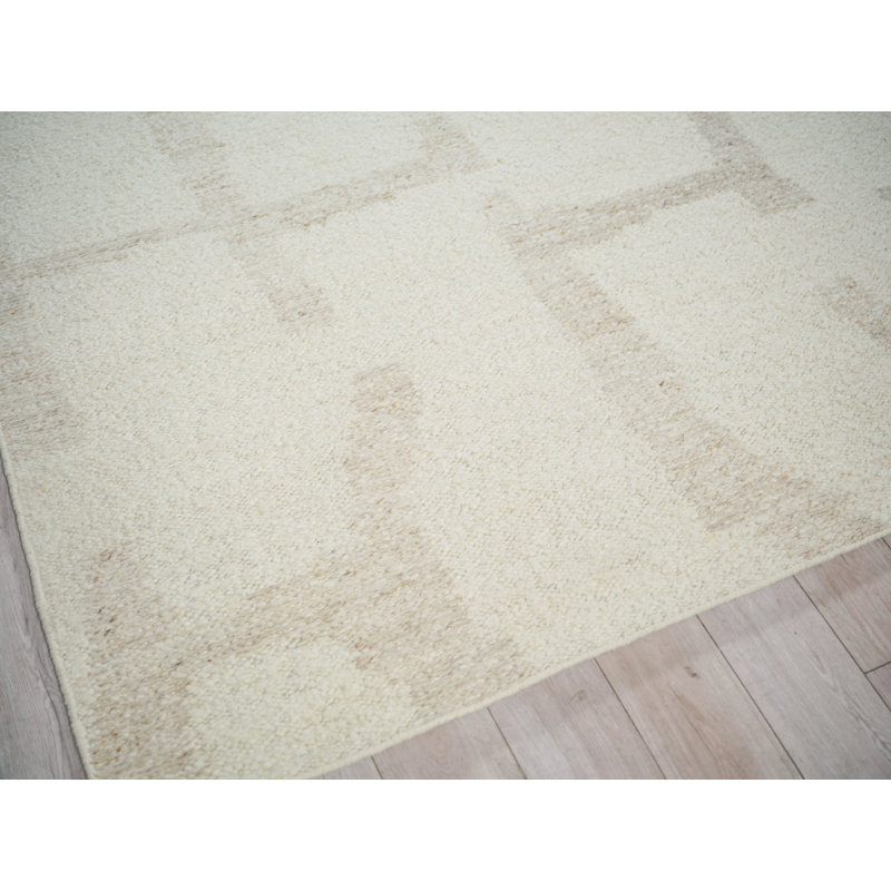 Kokomo flatweave New Zealand Wool Ivory/Sand Area Rug