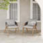 Ensemble de 2 chaises de patio avec coussins - structure en acier, rotin en osier et résistant aux intempéries pour le jardin-249413147