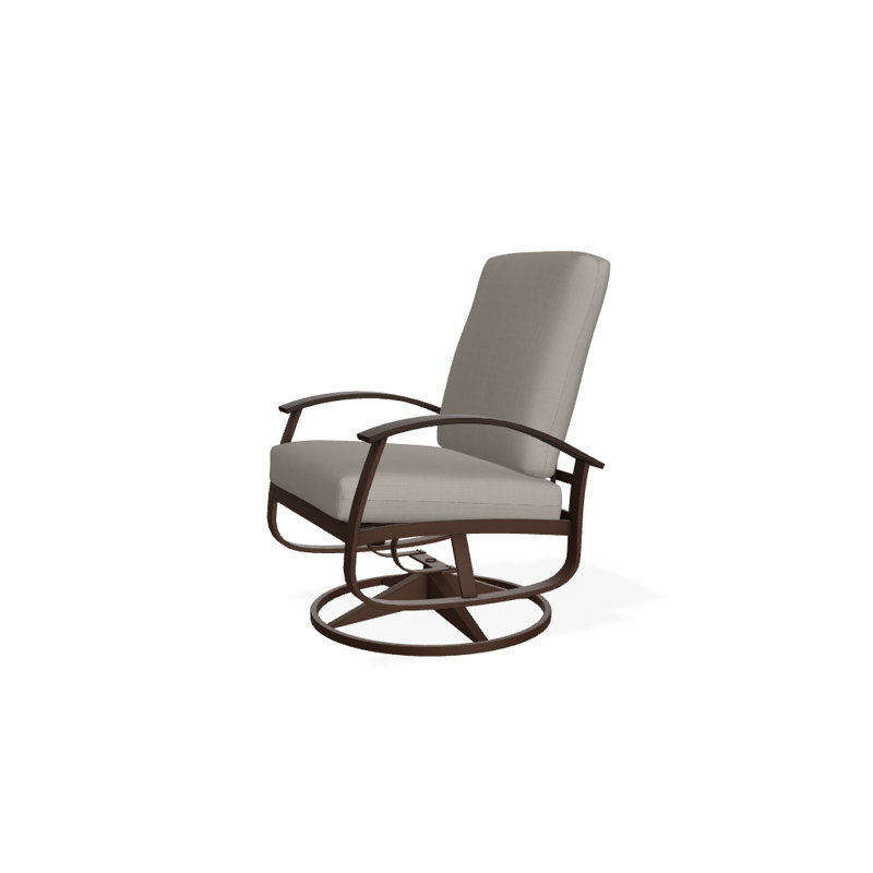 Belle Isle Outdoor Swivel Lounge Chair, Canvas Heather Beige Sunbrella® Canvas, Kona P10, Textured Kona