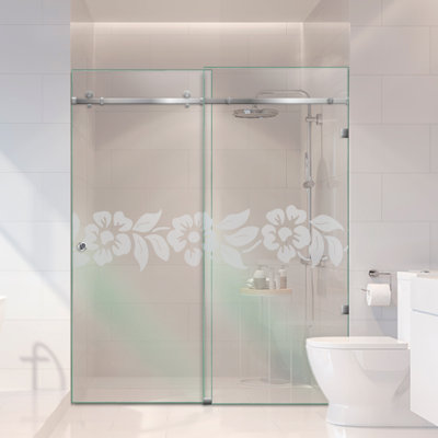 56 In W x 80 In H Sliding Door Glass Shower