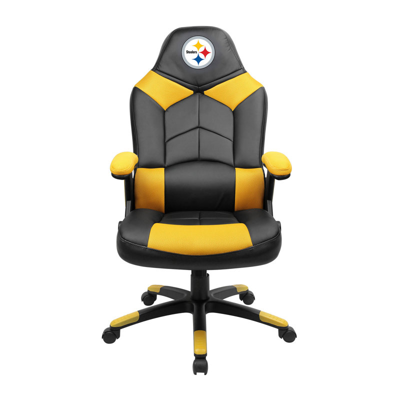 NFL Oversized Gaming Chair, Black/Yellow and Pittsburgh Steelersand