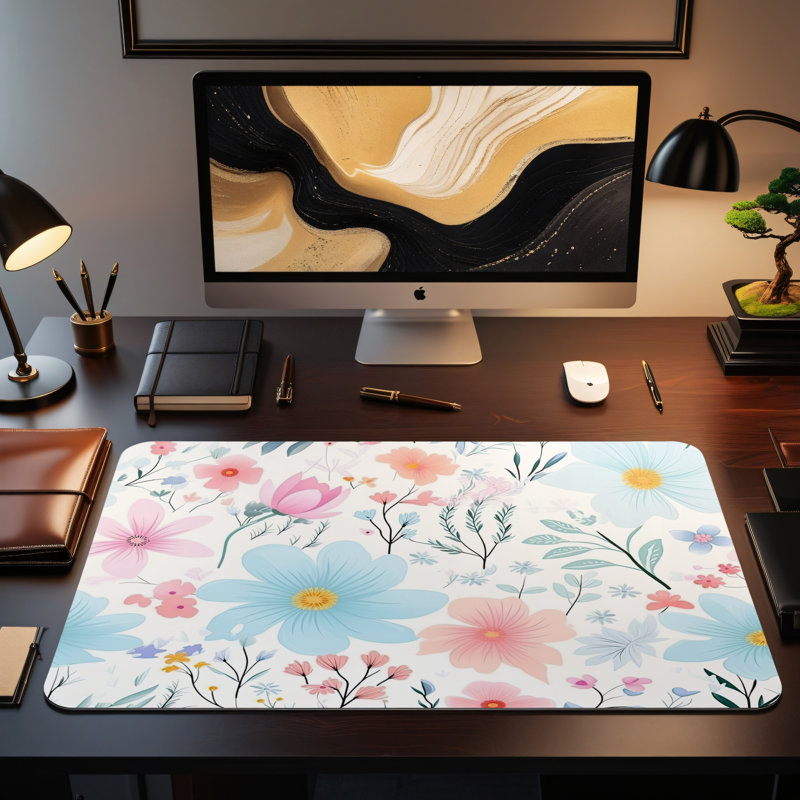 Polyester Desk Pad, 14.4x12.1