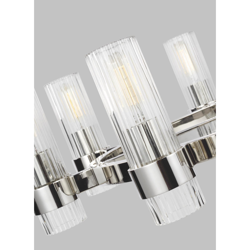 Geneva 8 - Light Chandelier, Polished Nickel