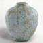 Vase de 15,35 po en grès cuit et en céramique bleu poussiéreux, glaçure réactive verticale rayée réversible, vase de table artisanal pour ferme rustique et décor bord de mer