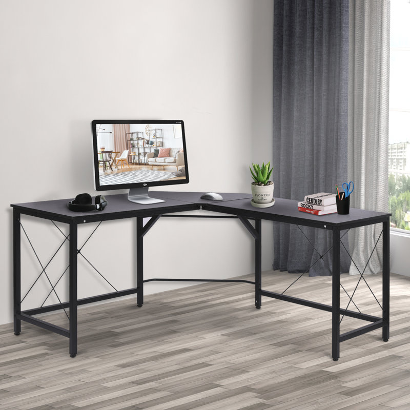 Bureau en L, Noir