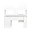 Bureau d'ordinateur à domicile avec huche, finition blanc antique-478414749