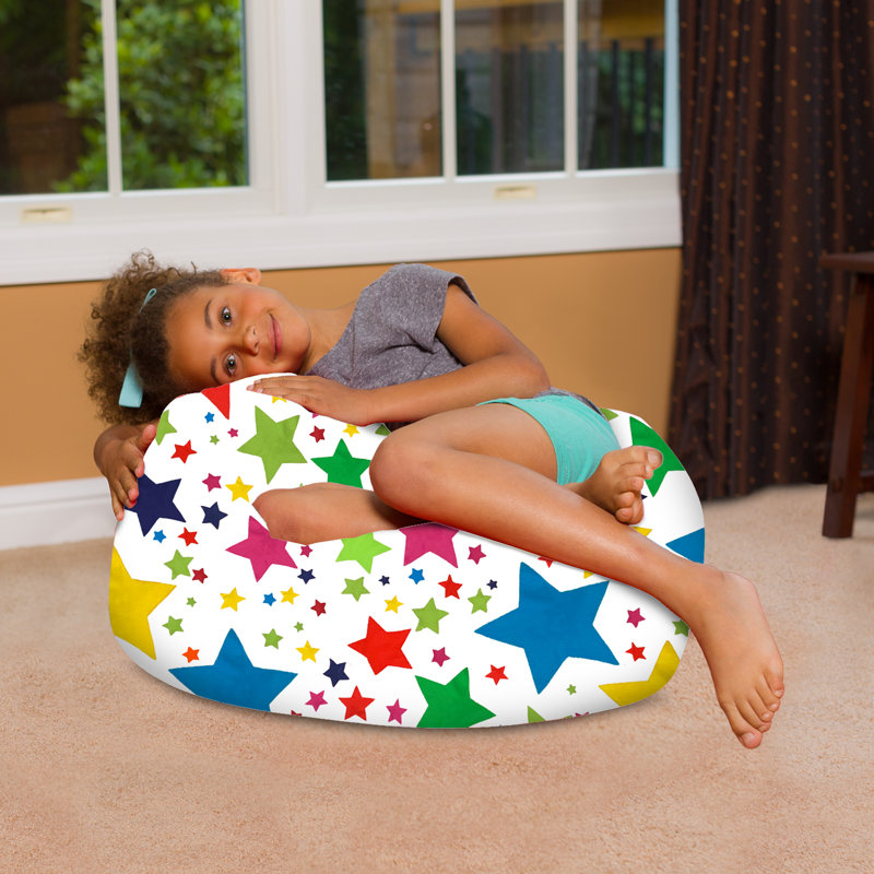 Bean Bag Chair for Kids, Teens, and Adults - Filled with Soft Beads, Includes Removable and Machine Washable Cover - Multiple Colors, Sizes and Fabrics including Soft Nylon & Canvas with Patterns