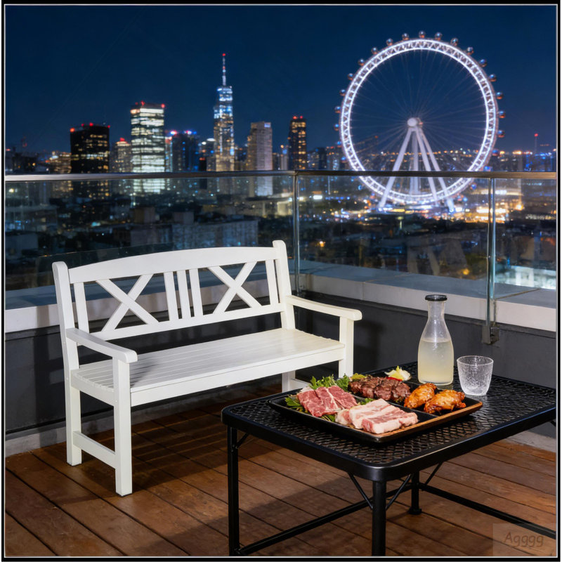 Banc de jardin de style nordique, banc de jardin en bois
