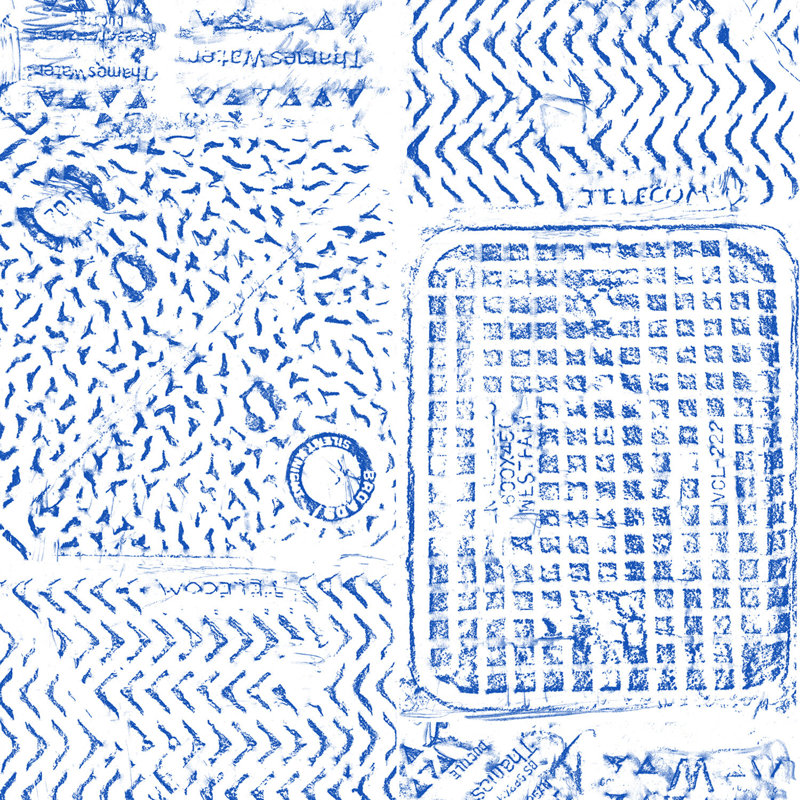 Thames, China Blue on White, Paper