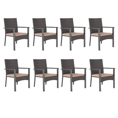 Outdoor Patio Dining Armchair with Cushion
