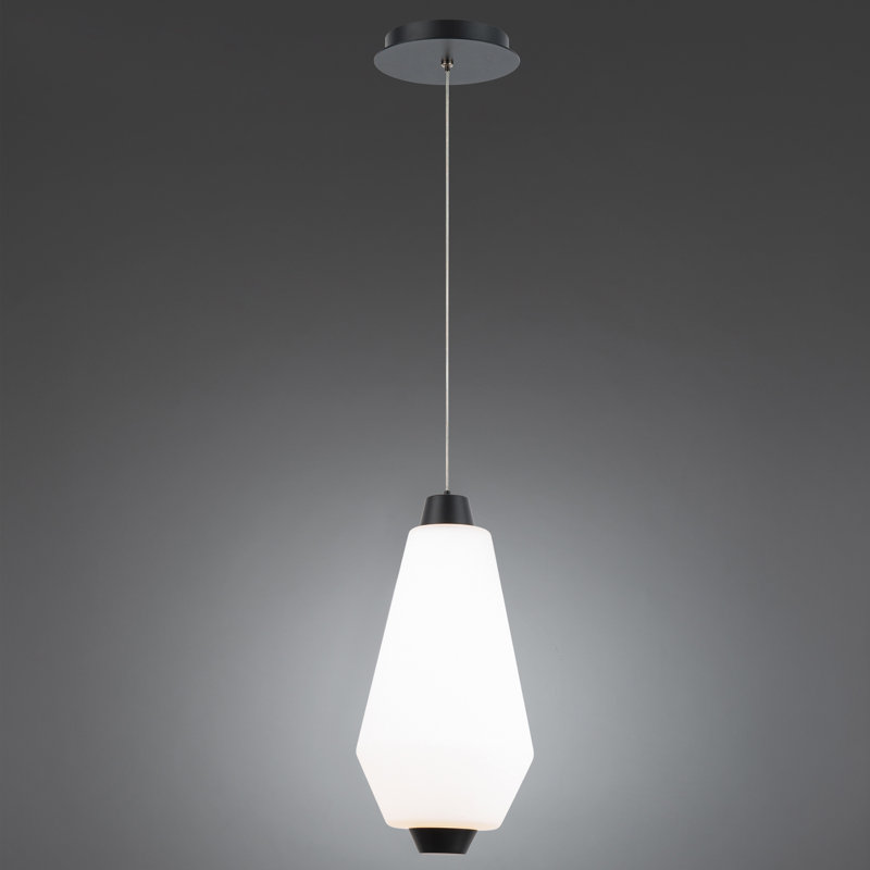 Mini-luminaire suspendu DEL 7 po Amelia 3000K, Noir