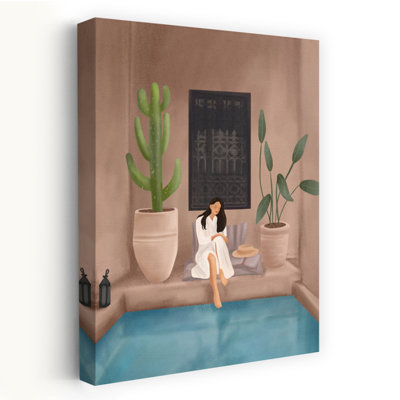 Art mural de week-end à ma piscine IV plante moderne