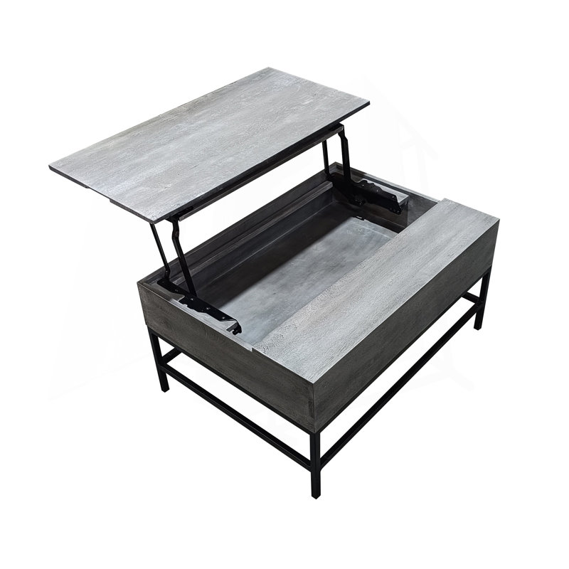 Table basse à plateau relevable gris