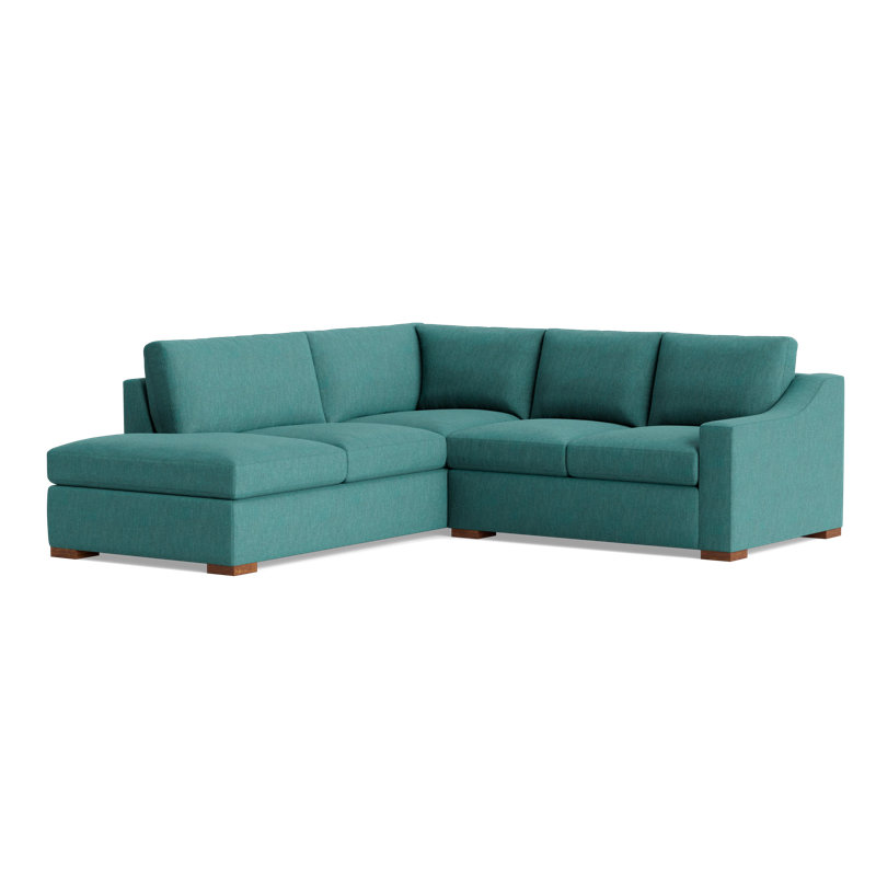 Lucca Corner Sectional, Performance Weave - Spruce, Left Hand Facing