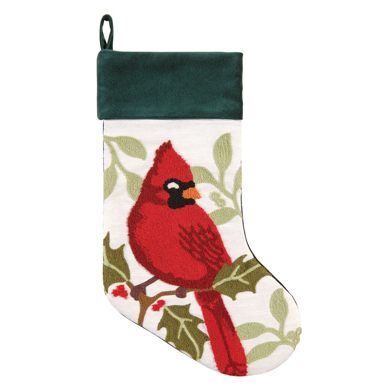 Chaussette de noël touffeté cardinal Avondale