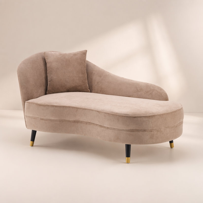 Canapé inclinable recouvert de velours BellaLuxe