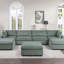 Repose-pieds contemporain en velours côtelé 1pc