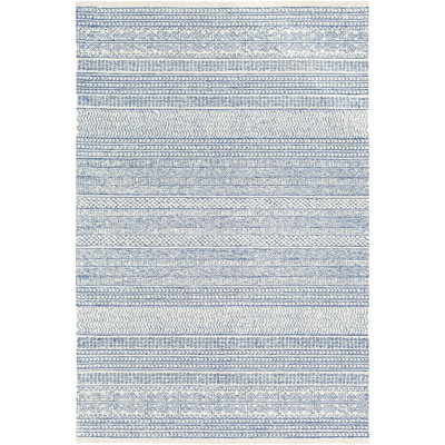 Abdera Hand-Tufted Wool Dark Blue/Ivory Rug
