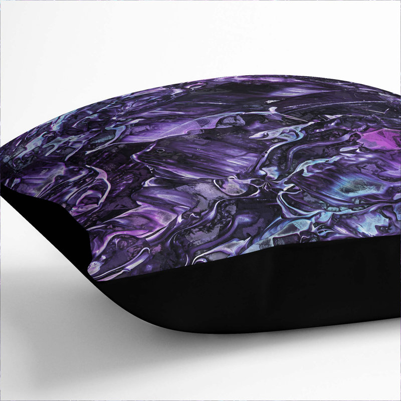 Innocence Cushion with Filling, Black, 40cm H x 40cm W x 15cm D