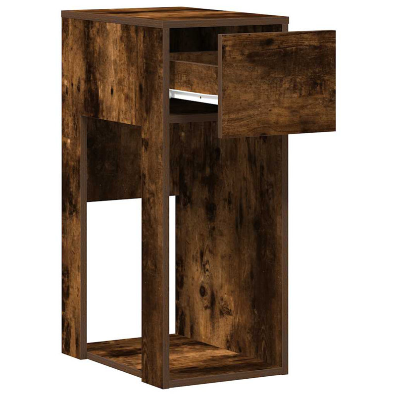 74 cm H Multimedia Storage, Smoked oak