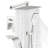 10-Inch Square Rain Shower System With 3-Function Handheld Shower And 4.72" Waterfall Tub Spout-127316684