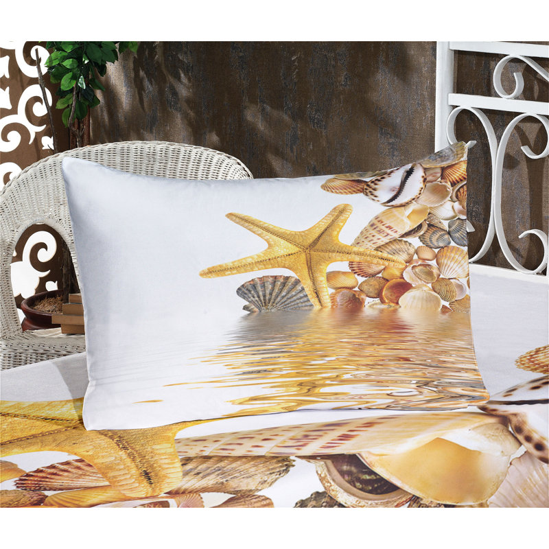 Drap-housse et coussin décoratif Ambesonne Beach - jaune crème, Ensemble de draps pour très grand lit californien