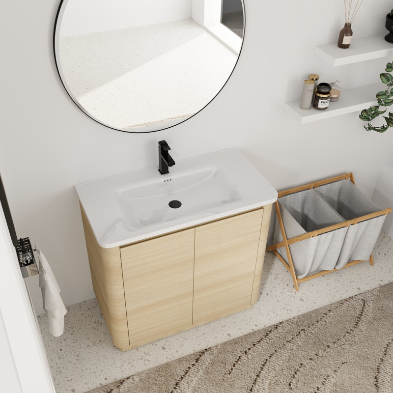 Meuble-lavabo simple 36 po avec comptoir en céramique 36 po, 36''