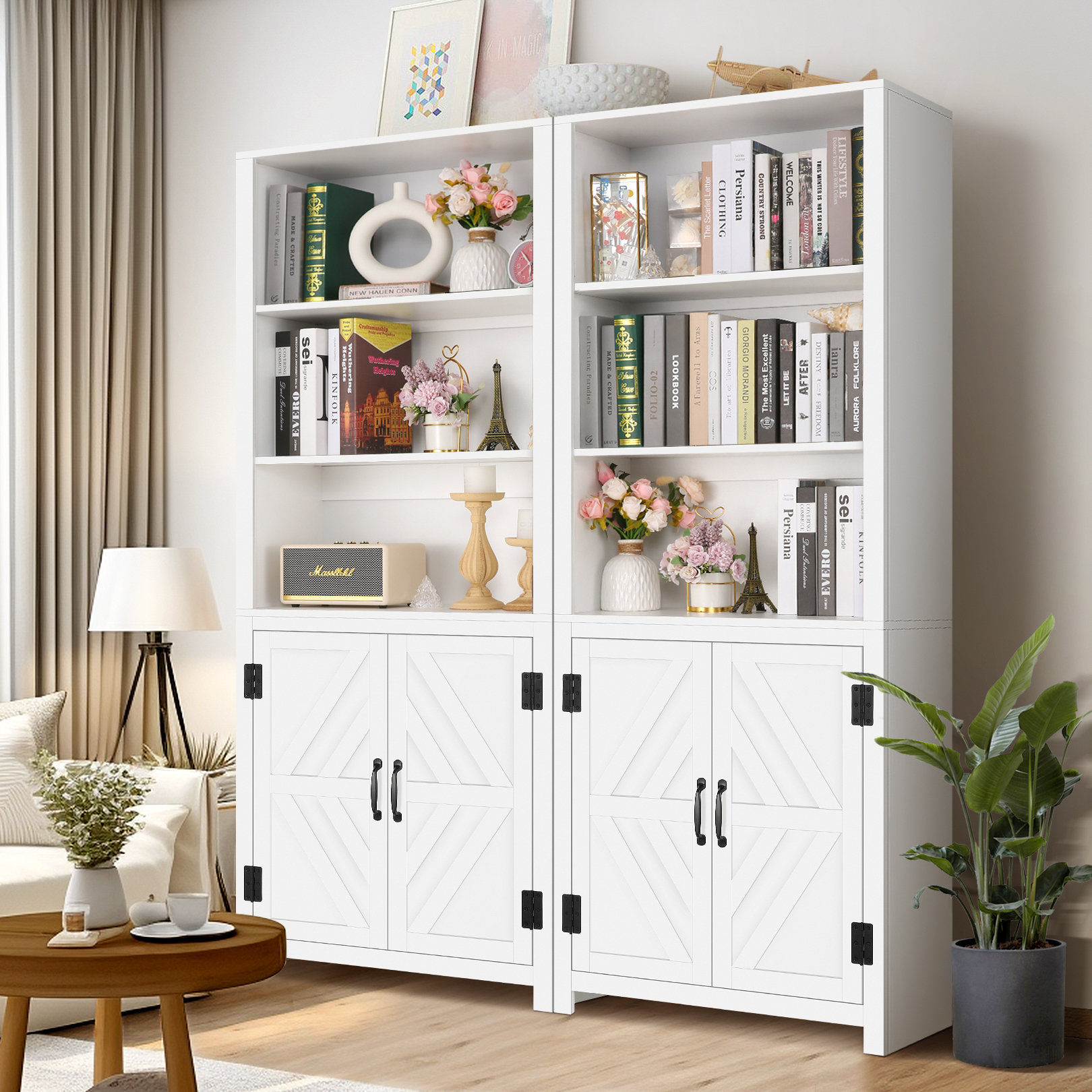 Lark Manor™ 2PCS 5 Tier Bookshelf 71