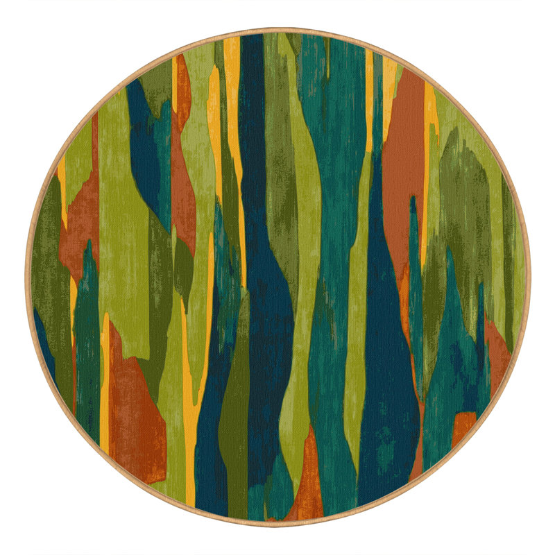 Tapis vert Verdure, Rond 4 pi