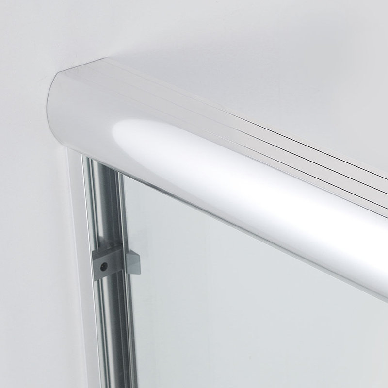 50" - 54" W x 72" H Double Sliding Semi-Frameless Shower Door, Chrome