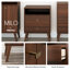 Commode double 6 tiroirs Breux pour chambre à coucher, commode large Mid-Century-1244507513