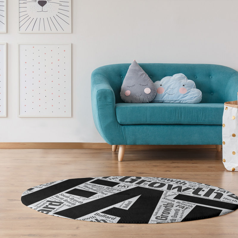 Chenille Indoor Rug, Round 5'