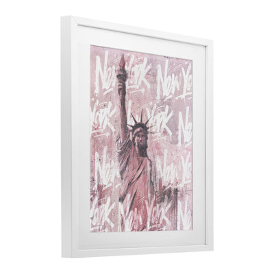 Sparkle Of The City Statue Framed Print Under Glass, design by Svetlana Aleynikova