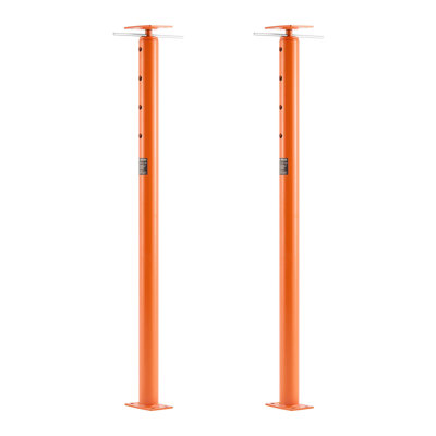 Paquet de 2 poteaux de véranda réglables robustes et robustes - colonnes de soutien télescopiques en acier de 53 à 93 pouces pour niveler et soulever le plancher (capacité de 18 000 lb)